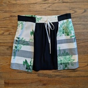 Tibi Silk Printed Skirt